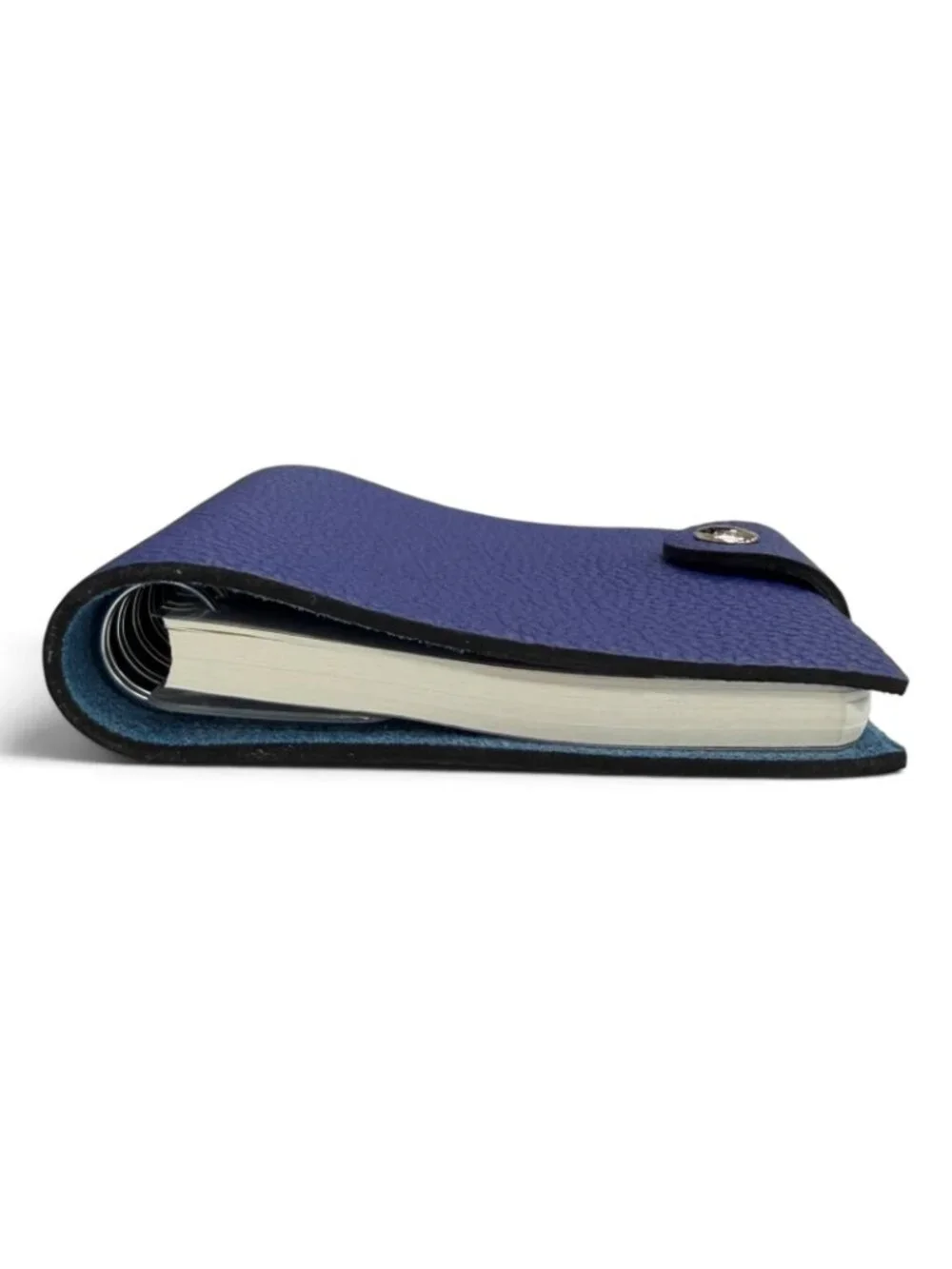 Hermes Ulysse Mini Note Cover Togo Blue Brighton Clou de Selle Snap Button